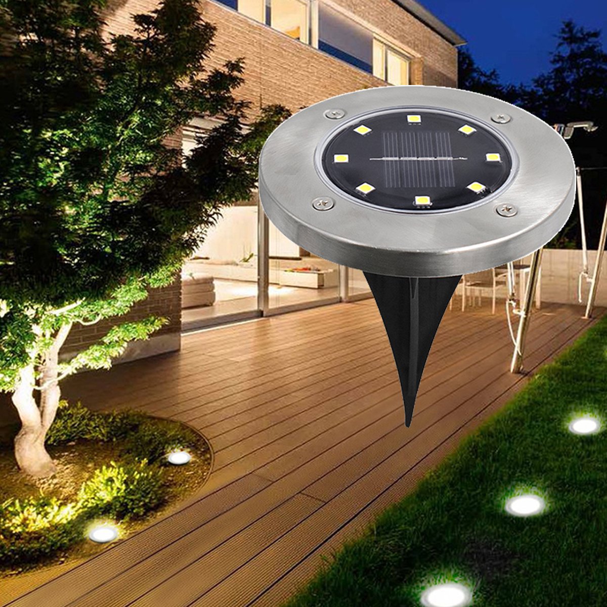 Solar Powered Buried LED Pathway Lights